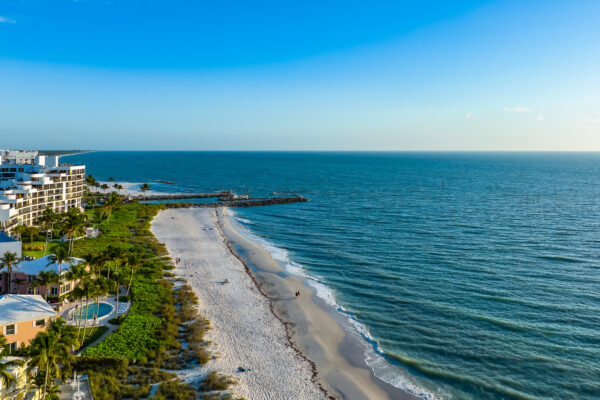 Naples Beach Aerial Stock Photography