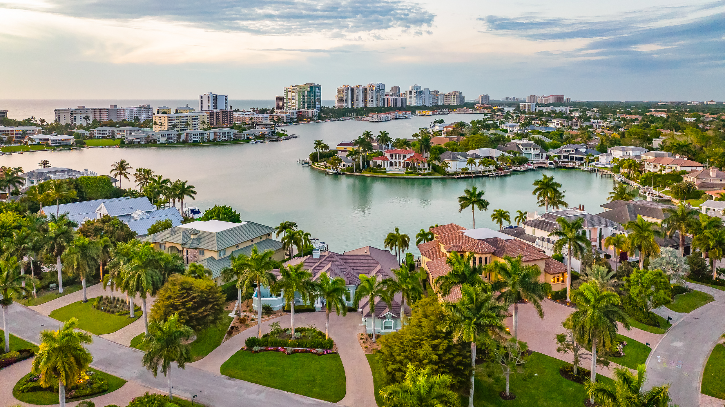Naples Park Shore Aerial Stock Photography-2