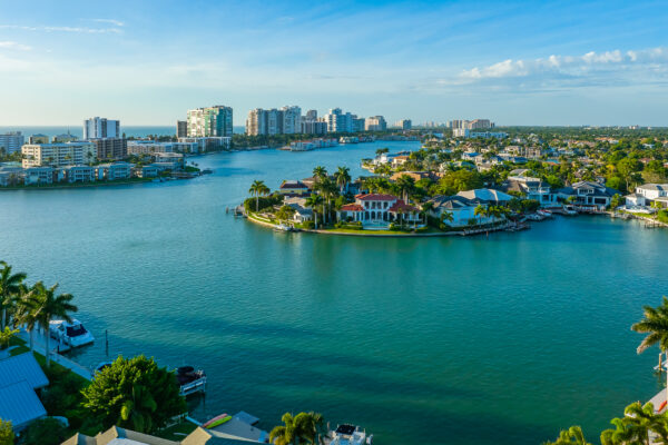 Naples Park Shore Aerial Stock Photography