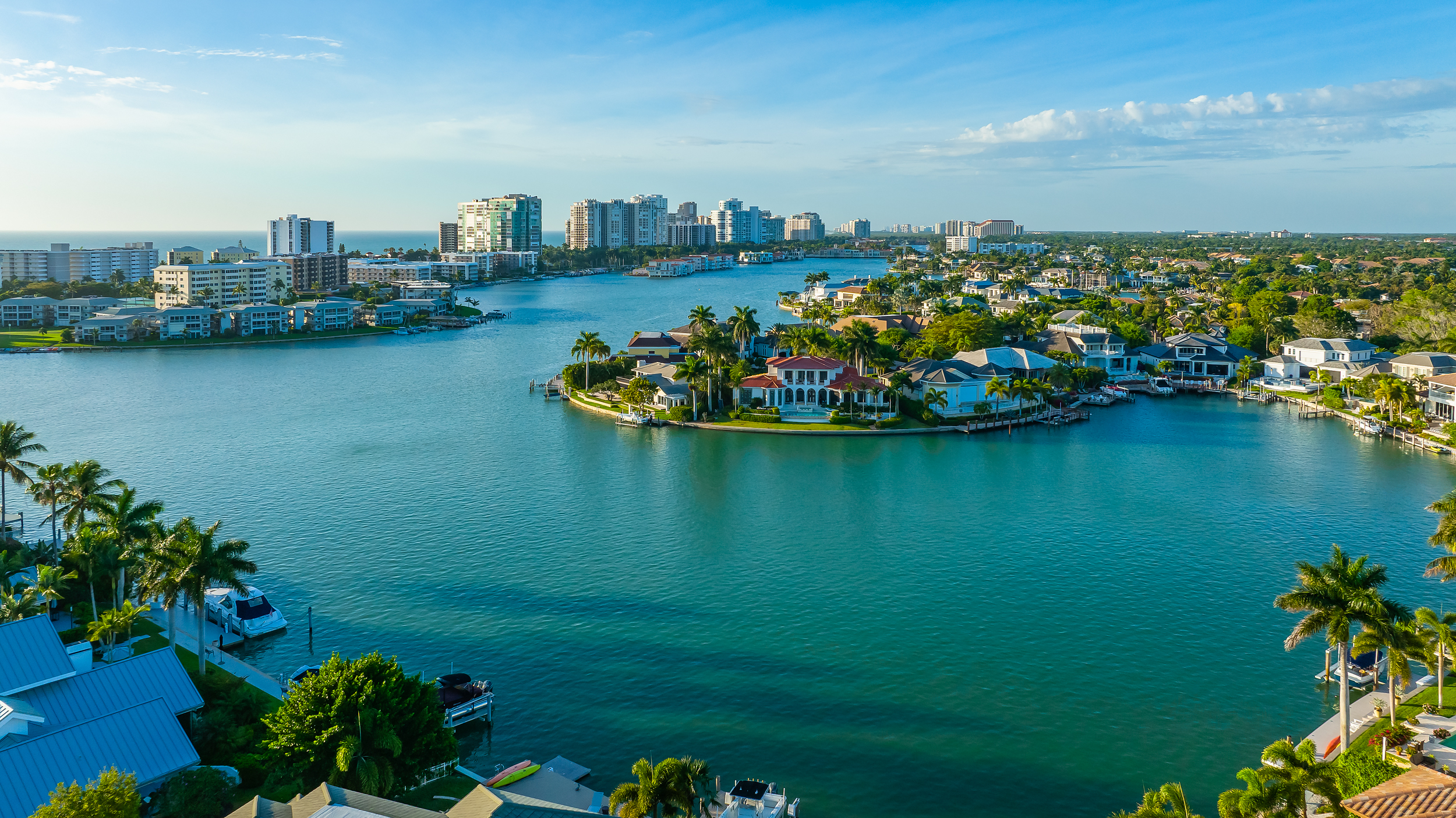 Naples Park Shore Aerial Stock Photography