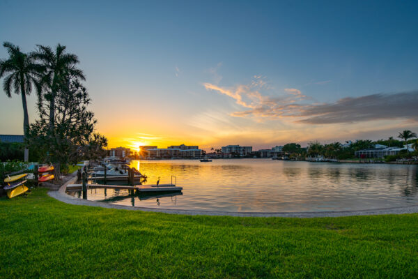 Naples The Moorings Sunset Stock Photography