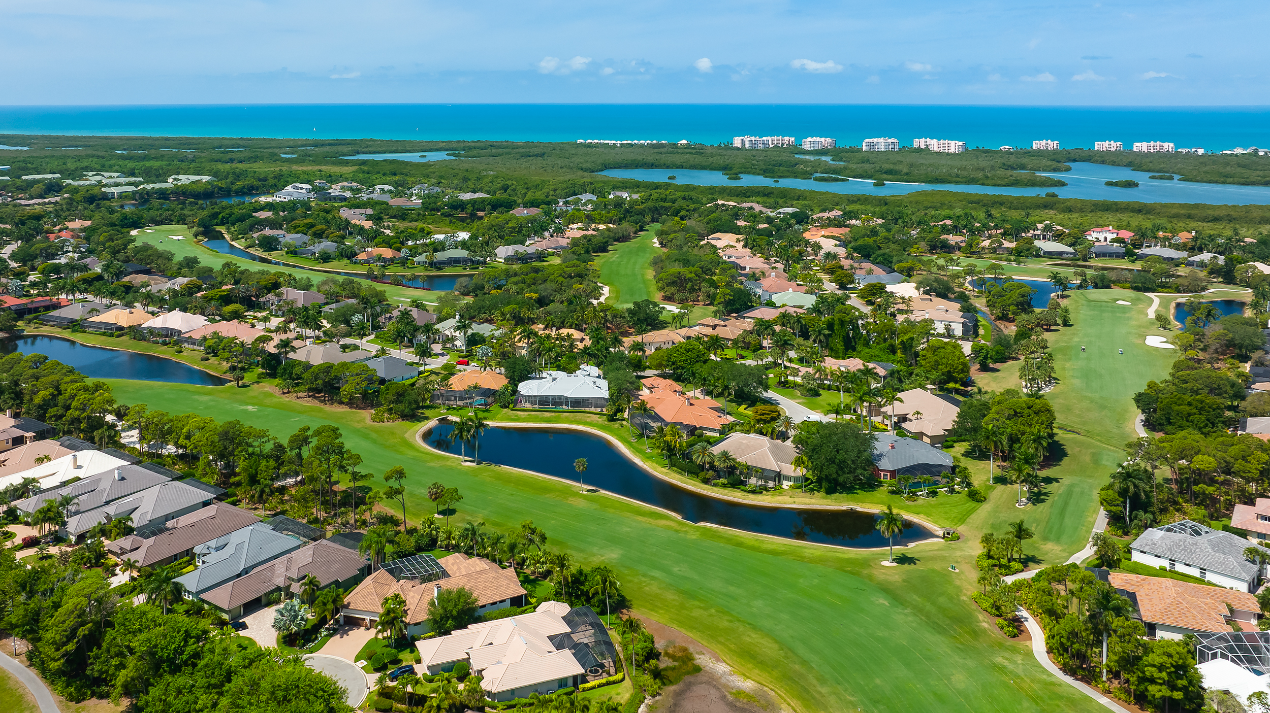 Audubon Golf Vanderbilt Naples Aerial Stock Photography