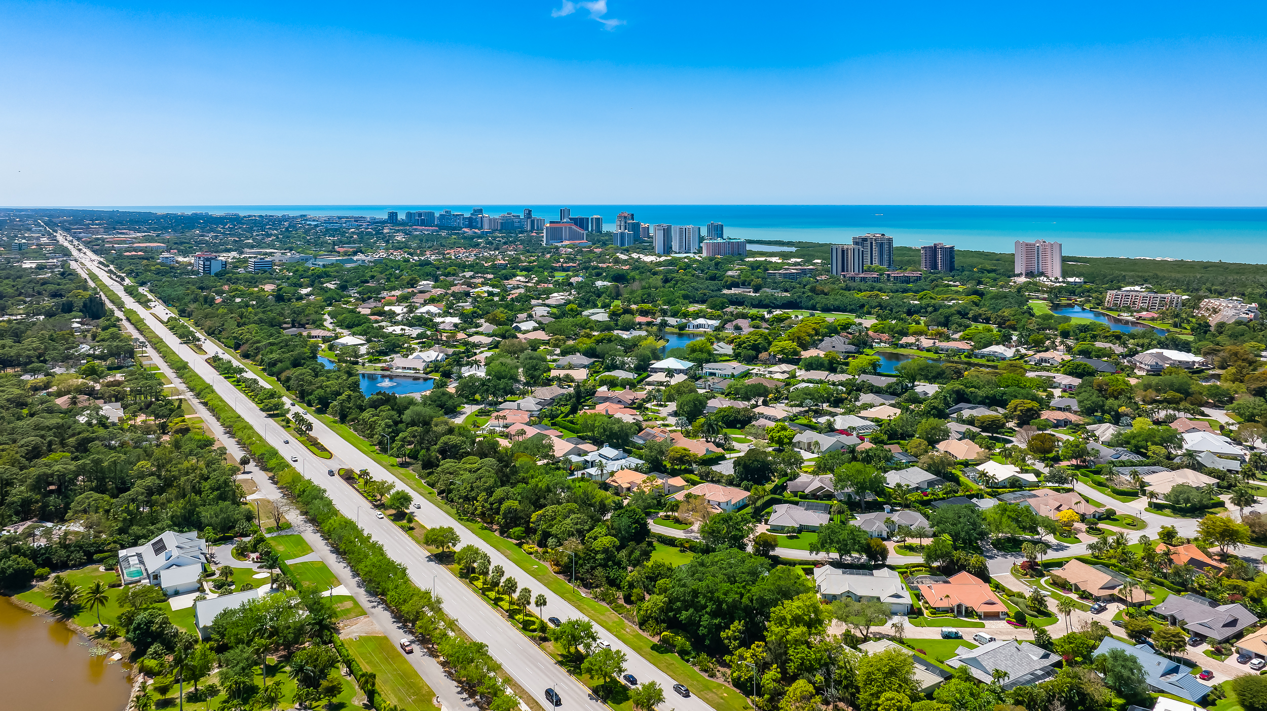 Pelican Bay Naples Aerials Stock Photography