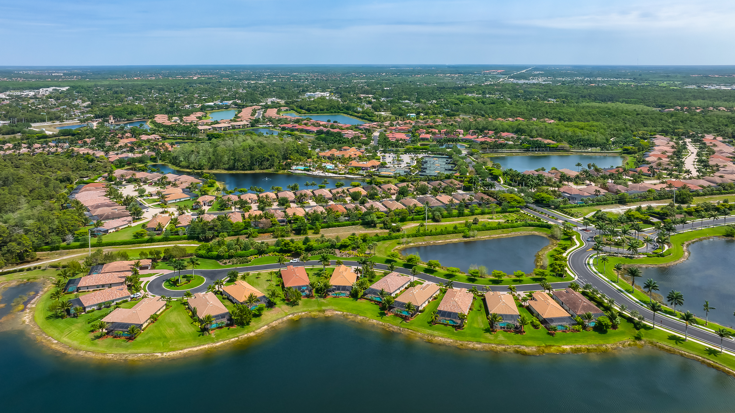 Treviso Bay Naples Aerial Stock Photography-3