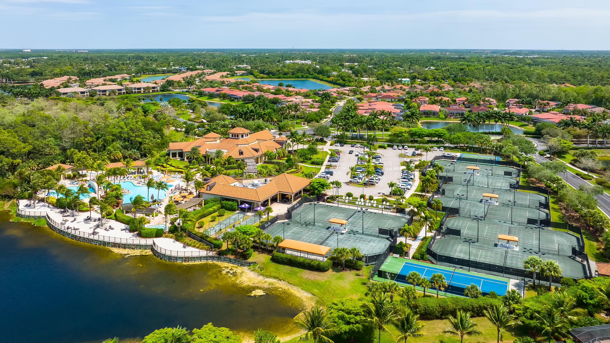 Treviso Bay Naples Aerial Stock Photography