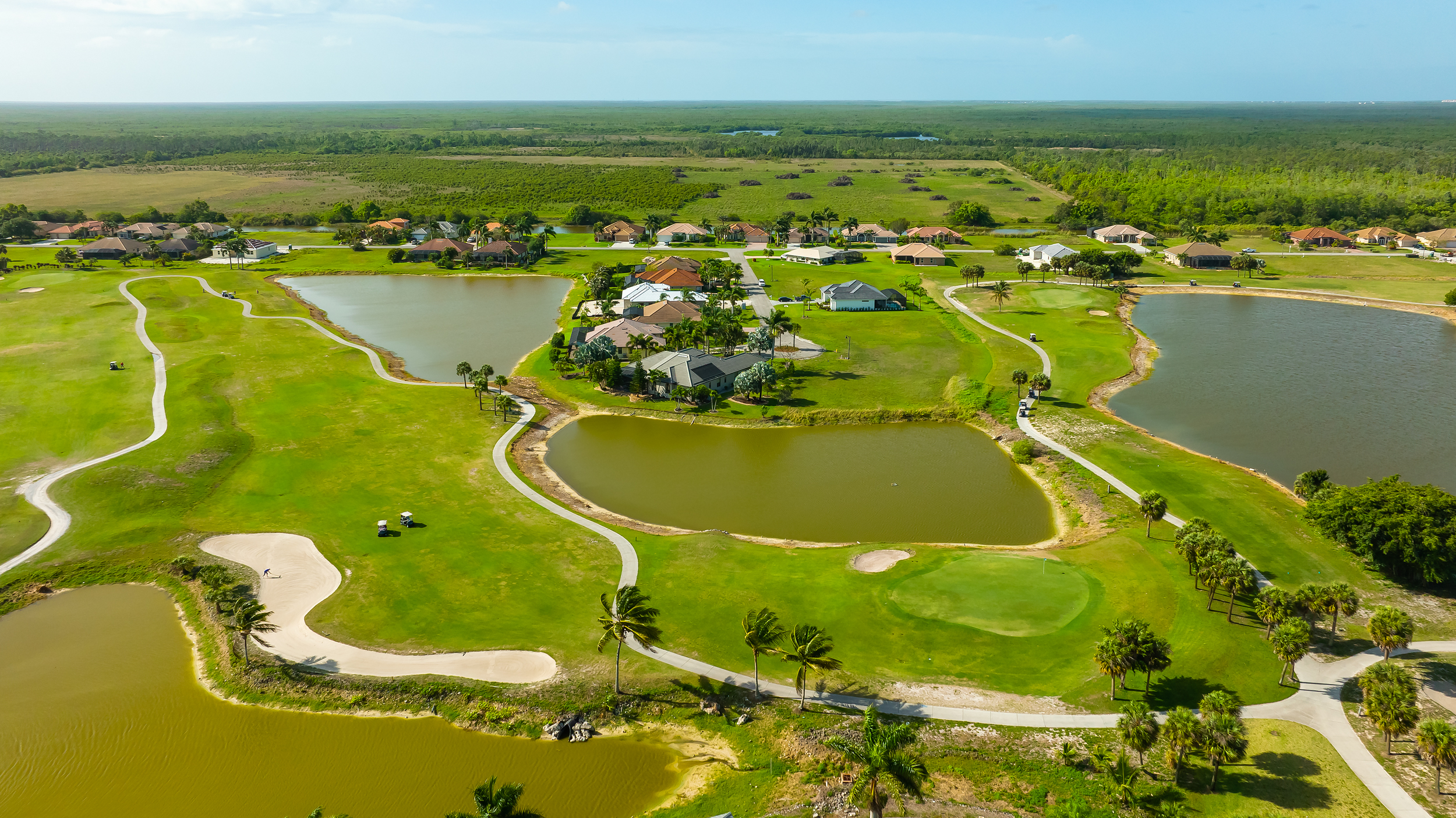 Eagle Lakes Golf Naples Aerial Stock Photography-3