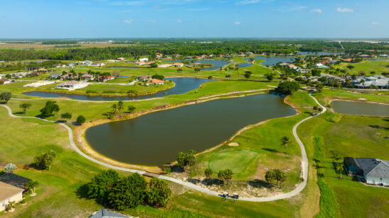 Eagle Lakes Golf Naples Aerial Stock Photography