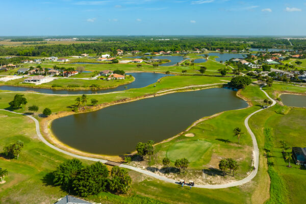 Eagle Lakes Golf Naples Aerial Stock Photography