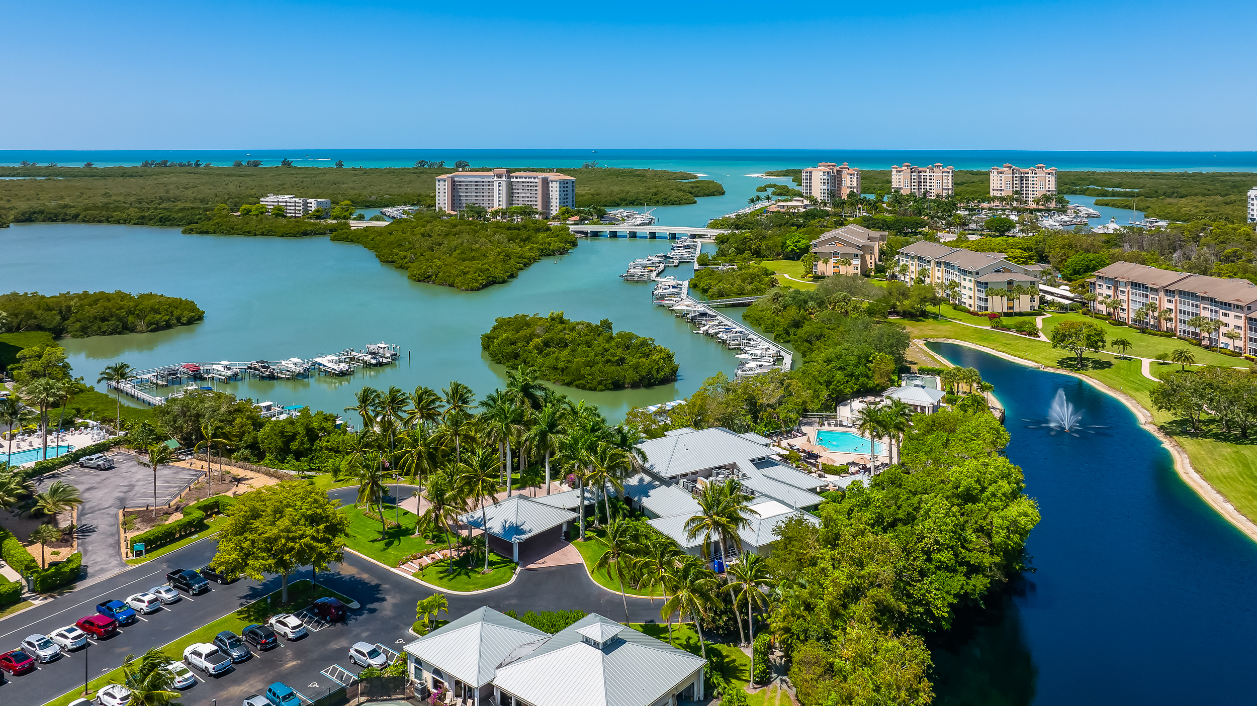 Wiggins Bay Naples Aerial Stock Photography