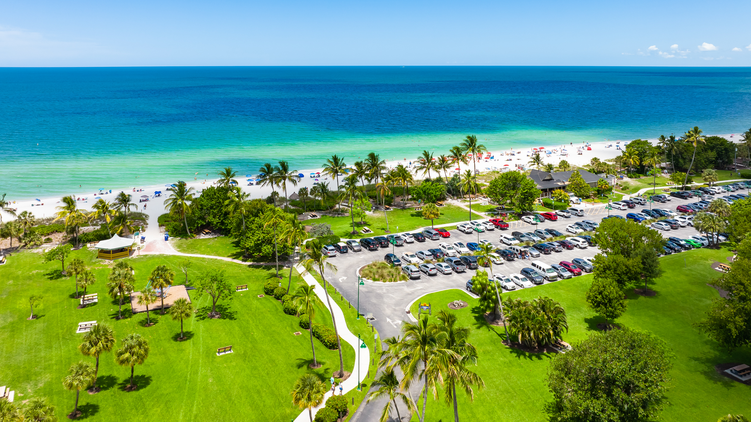 Lowdermilk Park Naples Aerial Stock Photography