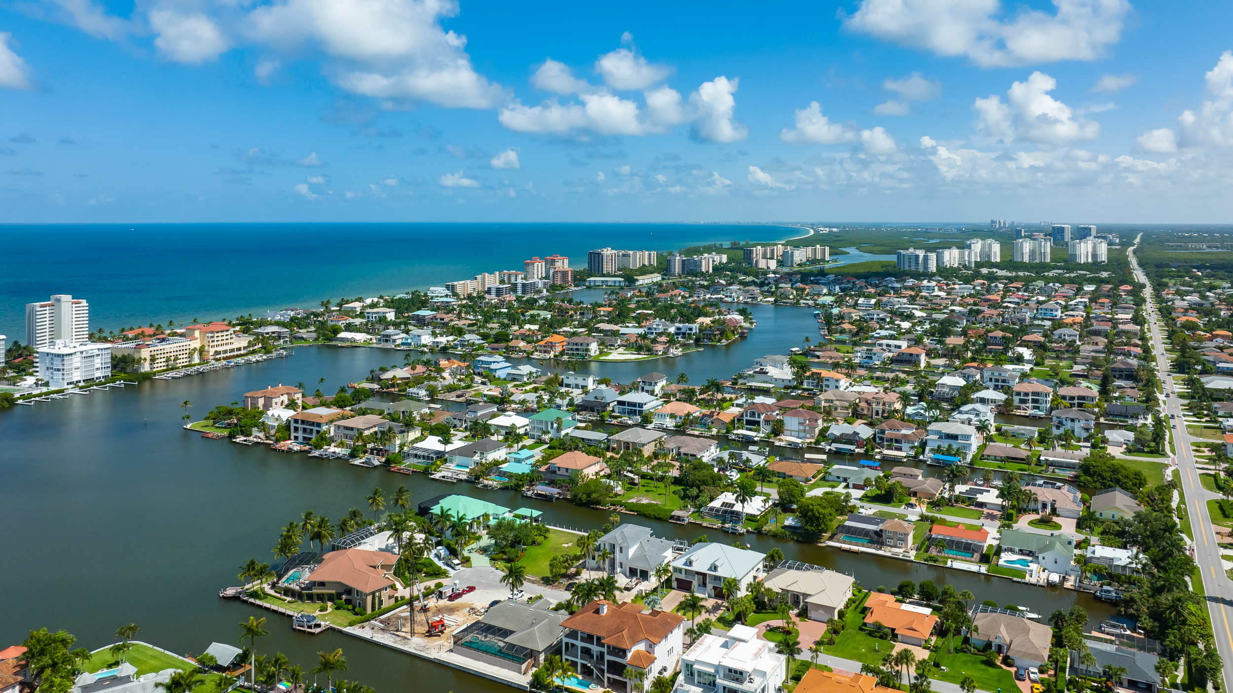Vanderbilt Beach Conners Naples Aerial Stock Photography