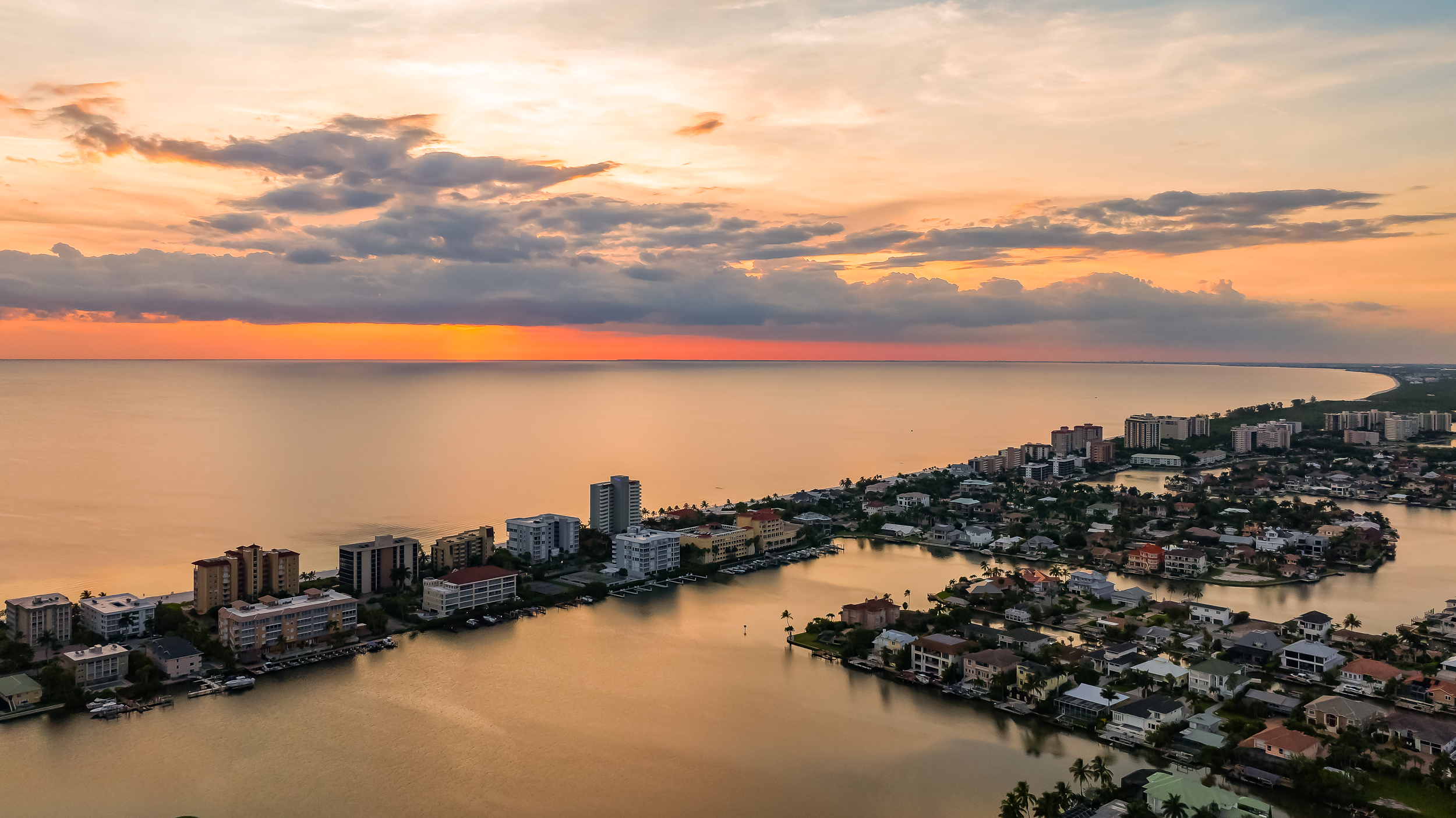 Vanderbilt Beach Conners Sunset Naples Aerial Stock Photography