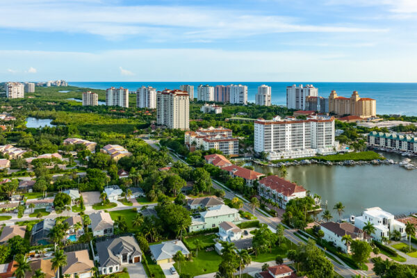 Vanderbilt Beach Pelican Bay Naples Aerial Stock Photography-3