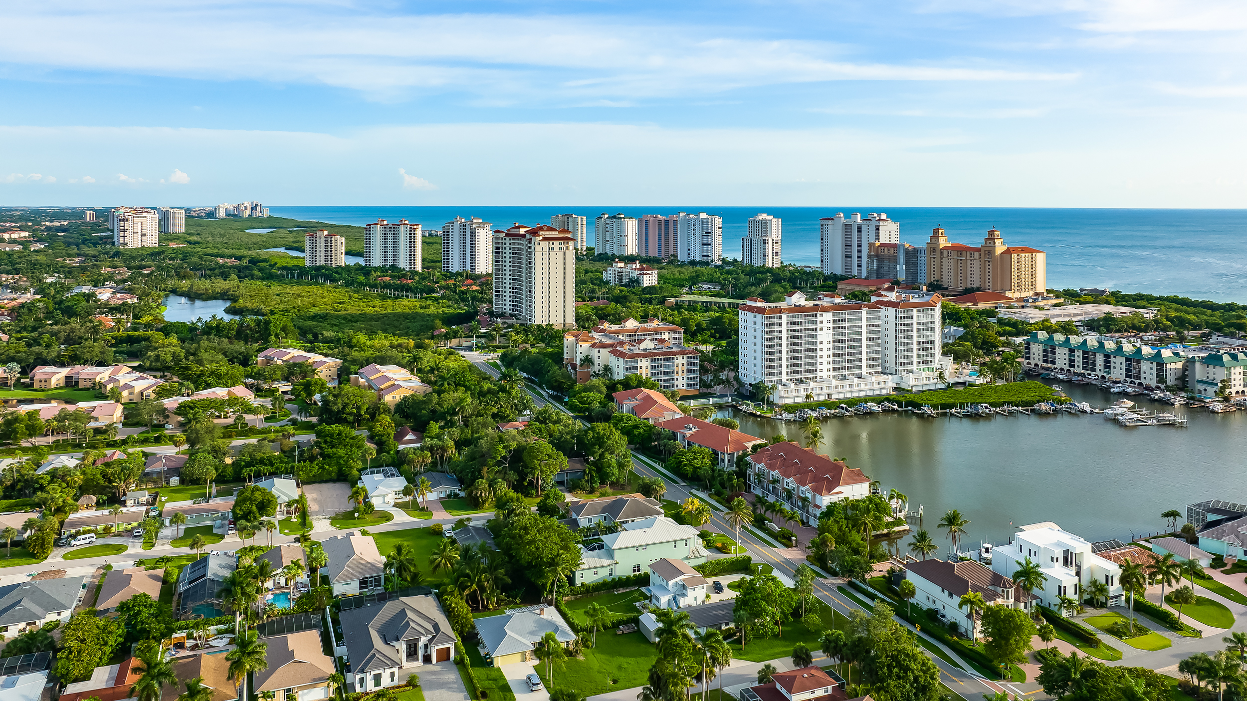 Vanderbilt Beach Pelican Bay Naples Aerial Stock Photography-3