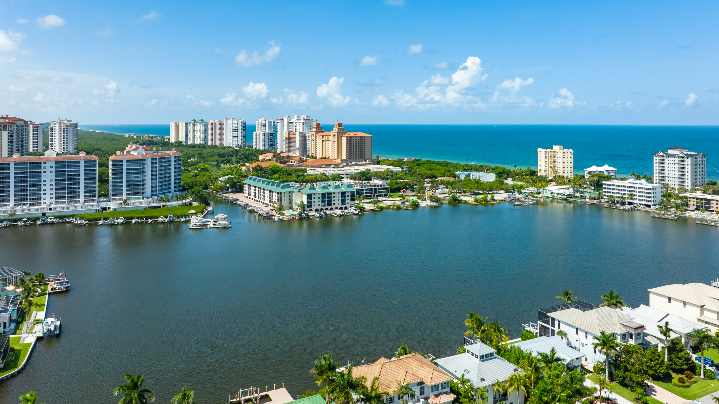 Vanderbilt Beach Pelican Bay Naples Aerial Stock Photography