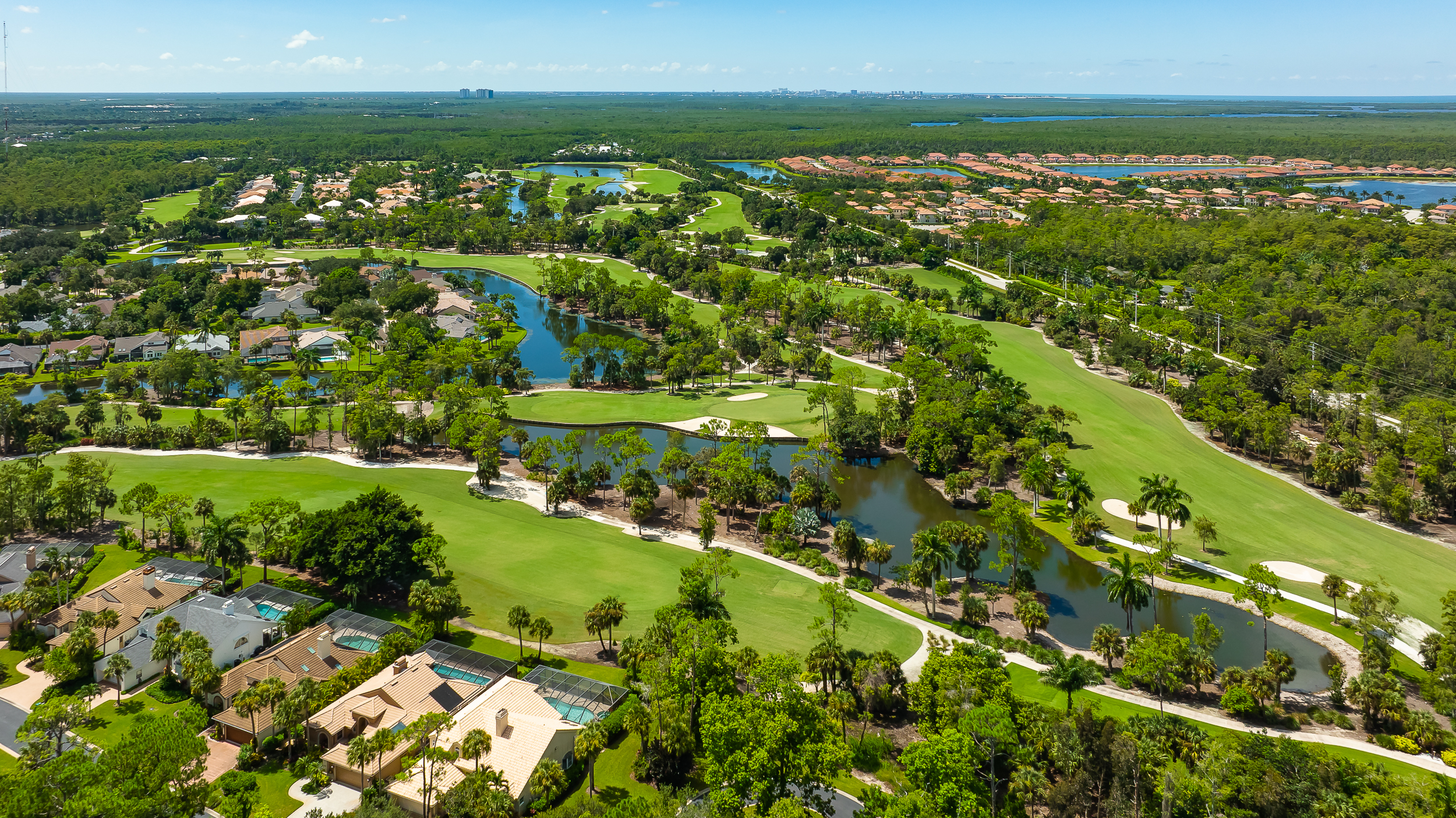 Eagle Creek Golf Naples Aerial Stock Photography