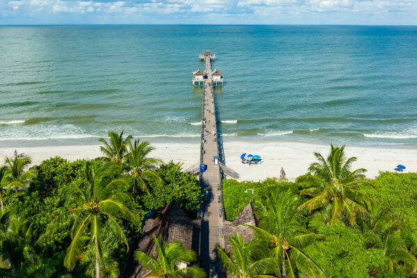Naples Pier Aerial Stock Photography-5