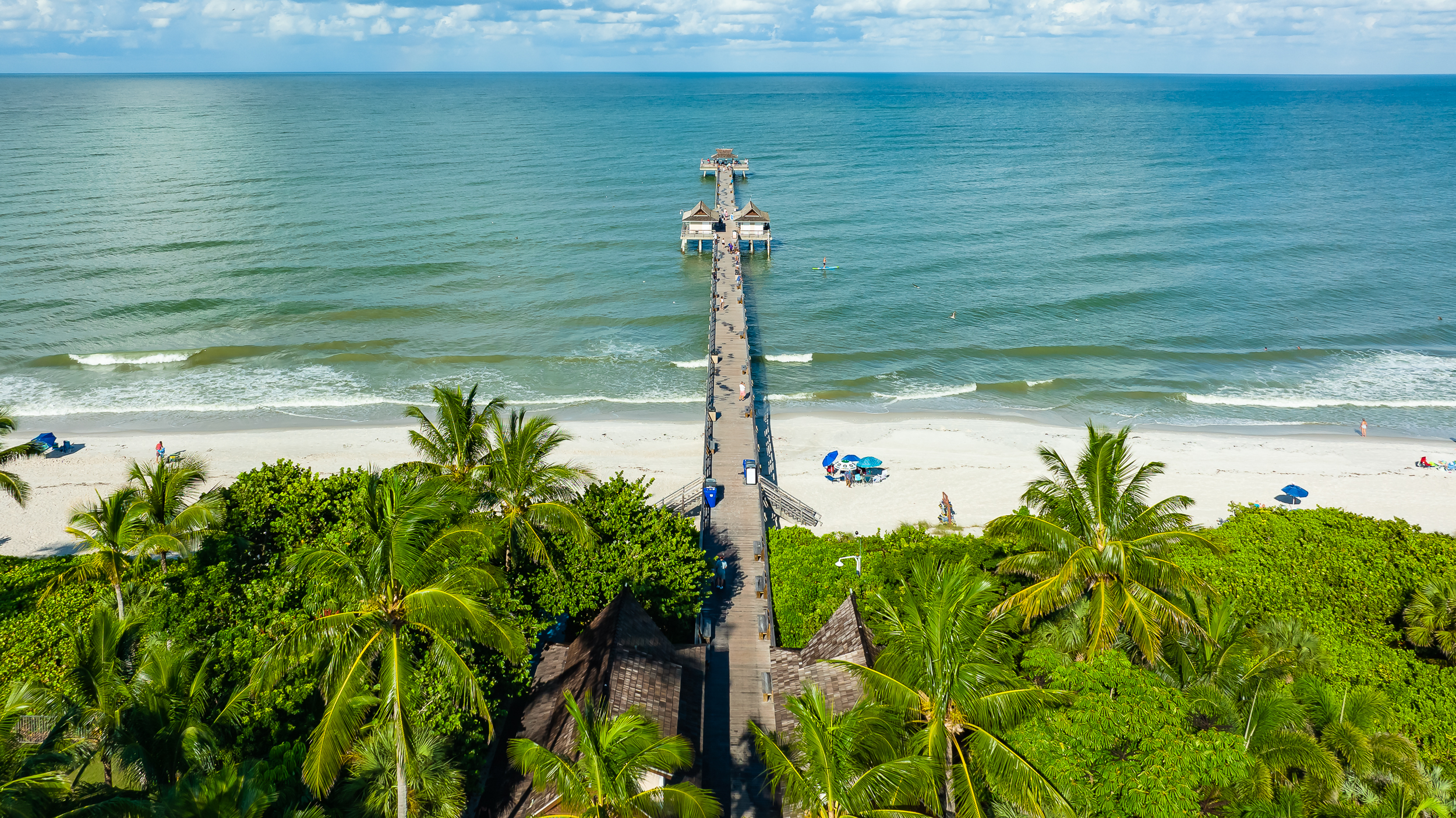 Naples Pier Aerial Stock Photography-5