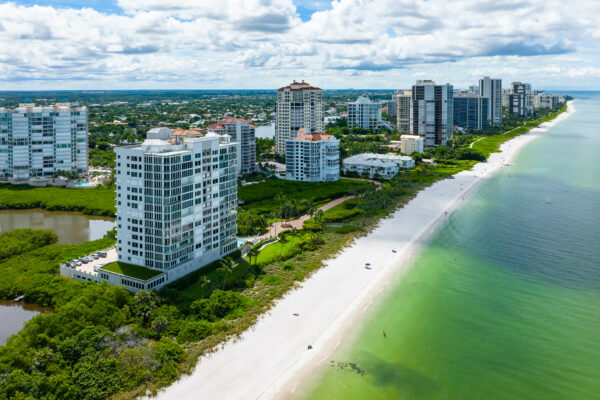 Seagate Clam Pass Park Shore Naples Aerial Stock Photography-2