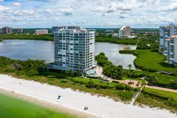 Seagate Clam Pass Park Shore Naples Aerial Stock Photography-4