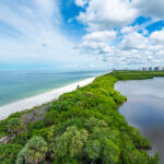 Seagate Clam Pass Park Shore Naples Aerial Stock Photography-5
