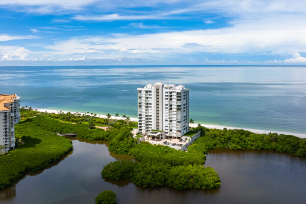 Seagate Clam Pass Park Shore Naples Aerial Stock Photography