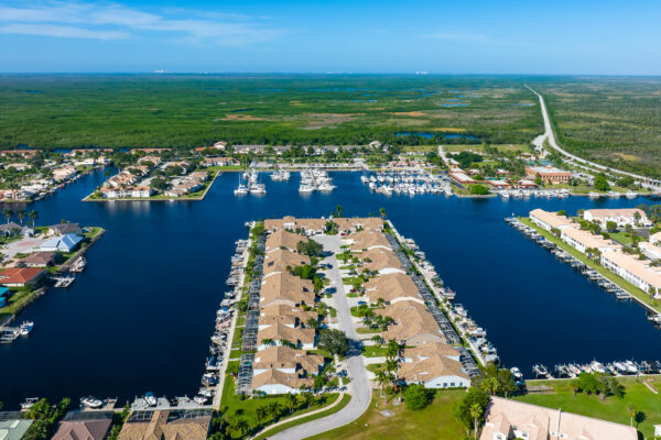 Port of the Islands Naples Aerial Stock Photography