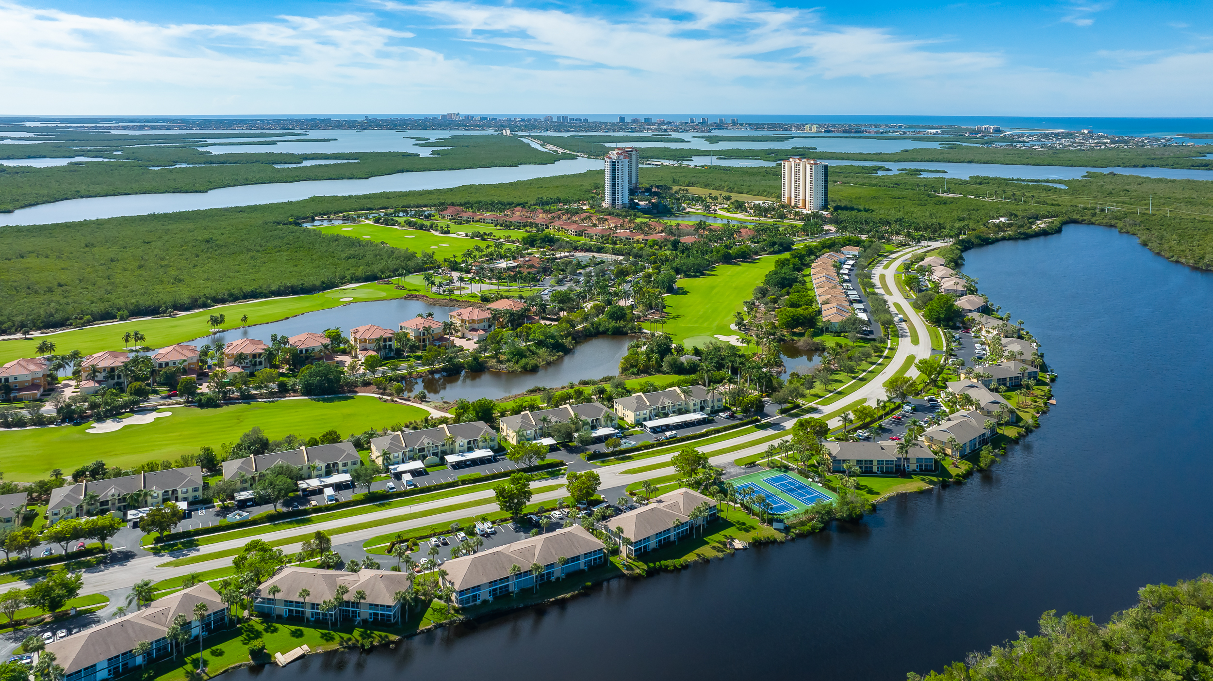 Hammock Bay Naples Aerial Stock Photography