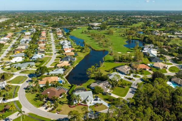 Imperial Golf Club Naples Aerial Stock Photography_