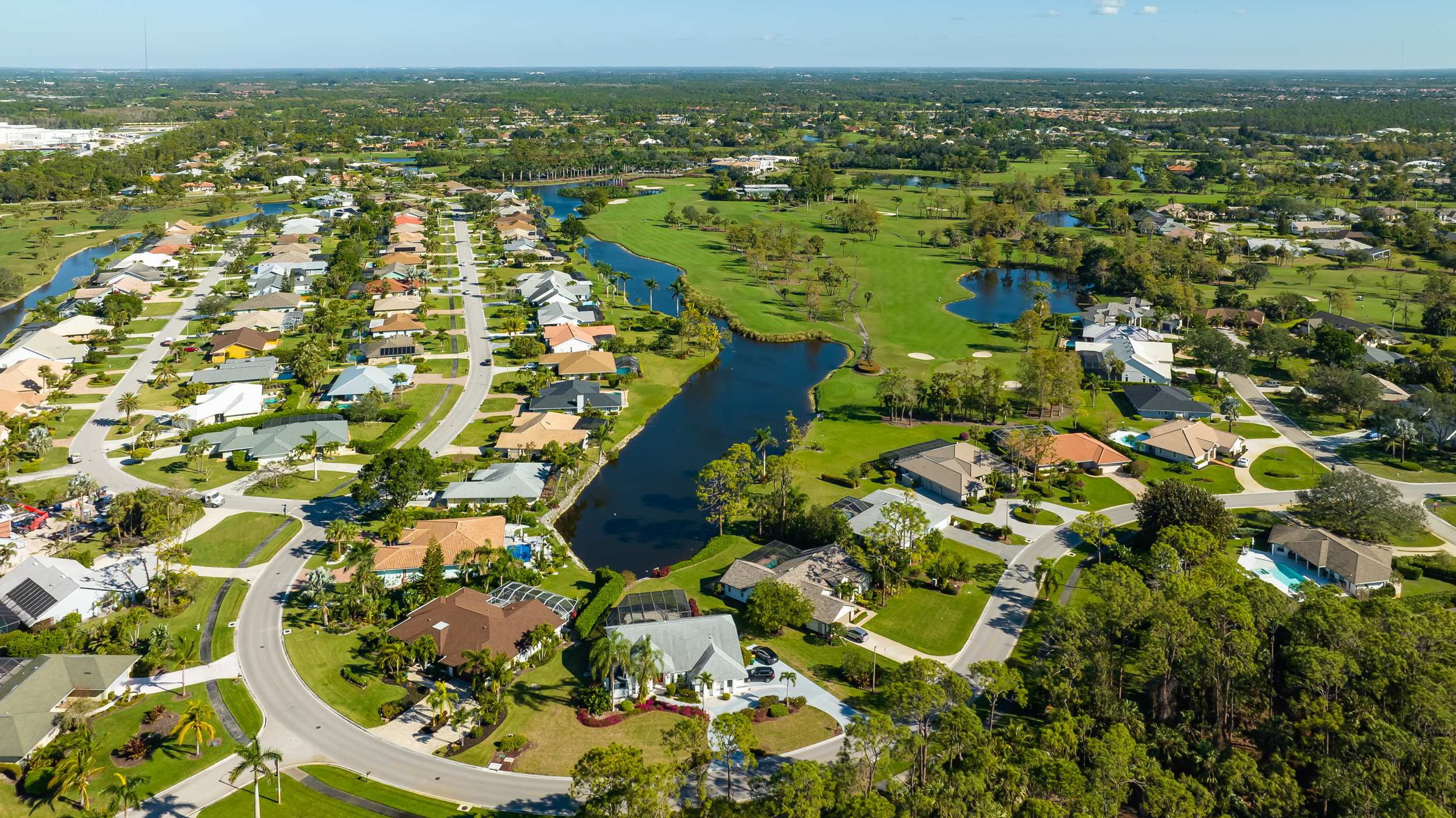 Imperial Golf Club Naples Aerial Stock Photography_