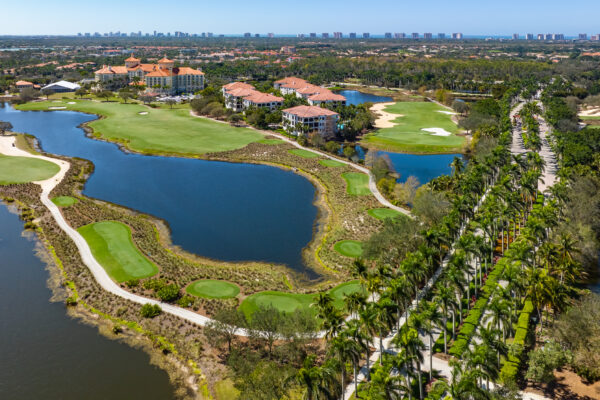 Tiburon Naples Ritz Aerial Stock Photography