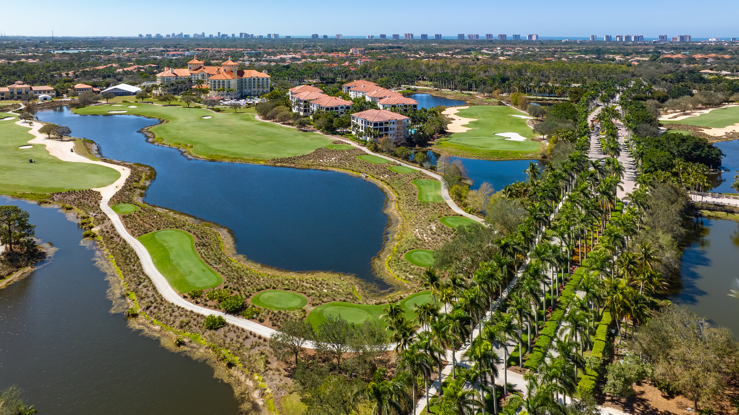 Tiburon Naples Ritz Aerial Stock Photography