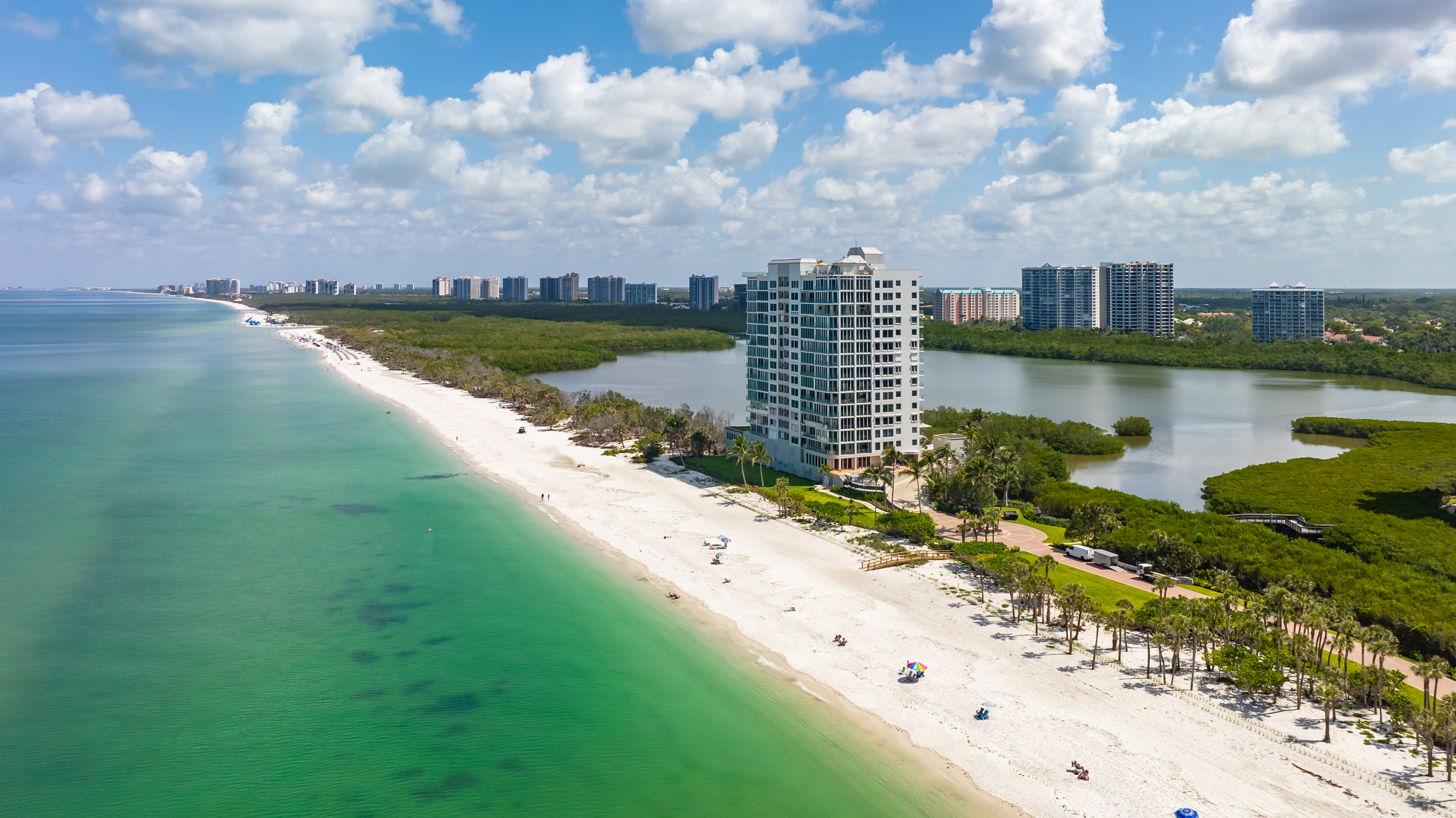 Park Shore South Naples Aerial Stock Photography
