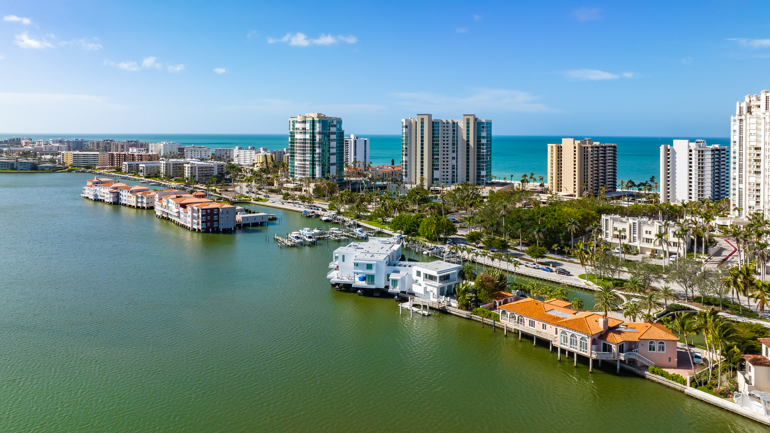 Park Shore Venetian Bay Naples Aerial Stock Photography-2