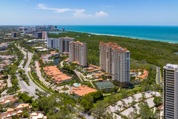 Pelican Bay Naples Aerial Stock Photography