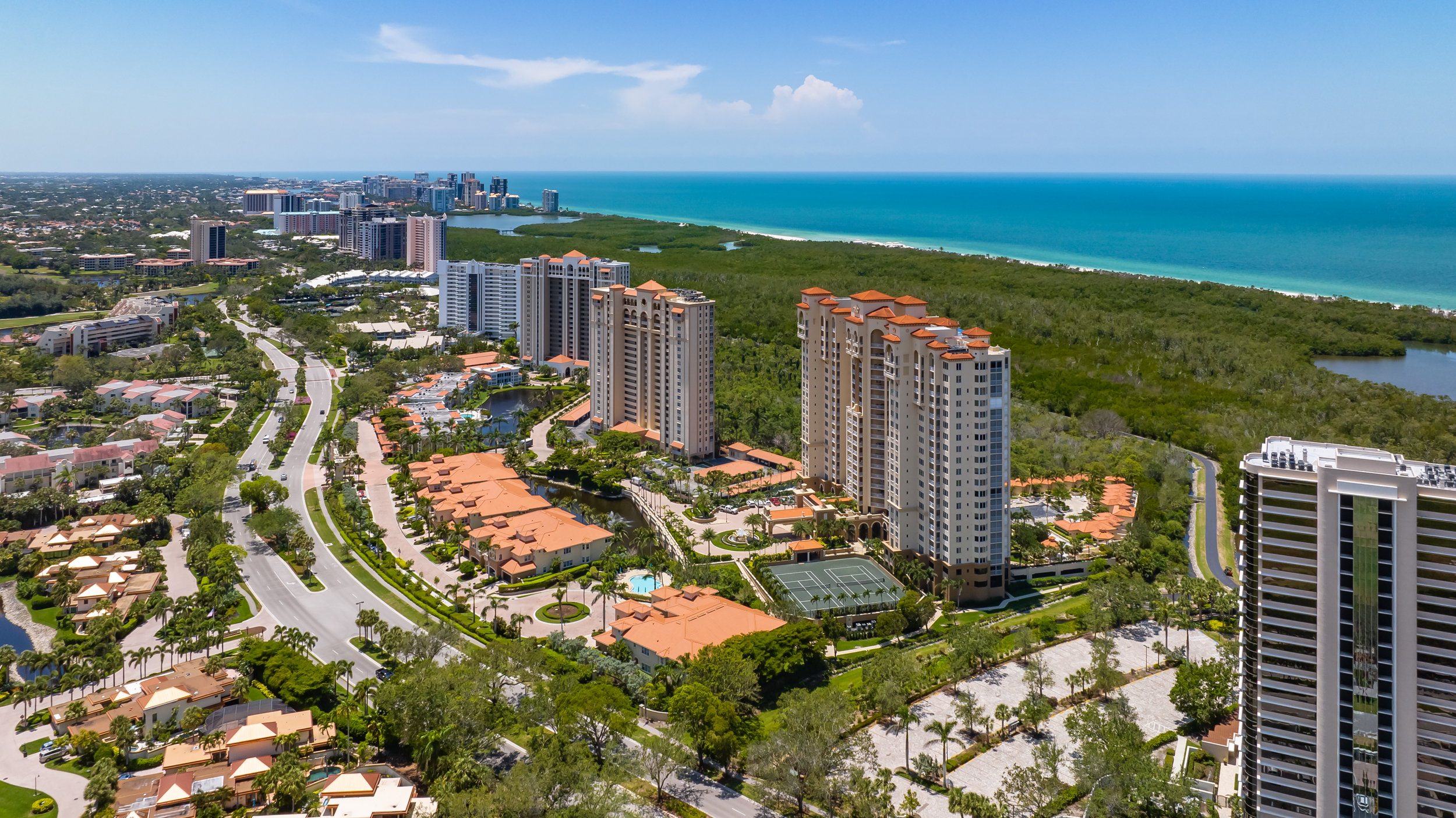 Pelican Bay Naples Aerial Stock Photography
