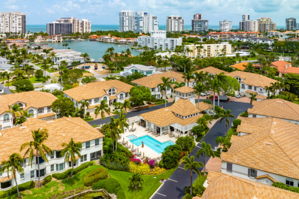 Colonade Park Shore Naples Aerial Stock Photography-3