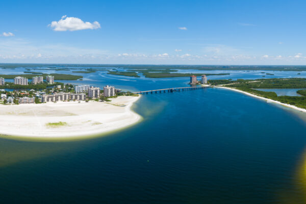 Ft Myers Beach Panoramic Aerial Stock Photography