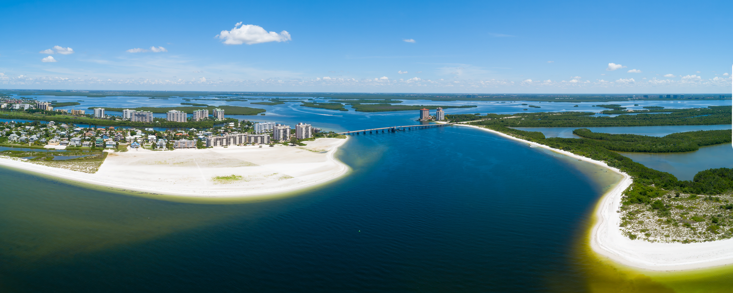 Ft Myers Beach Panoramic Aerial Stock Photography