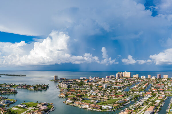 Marco Island Panoramic Aerial Stock Photography