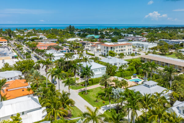 Third St South Naples Aerial Stock Photography