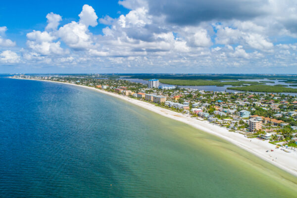Fort Myers Beach Pre Ian Aerial Stock Photography