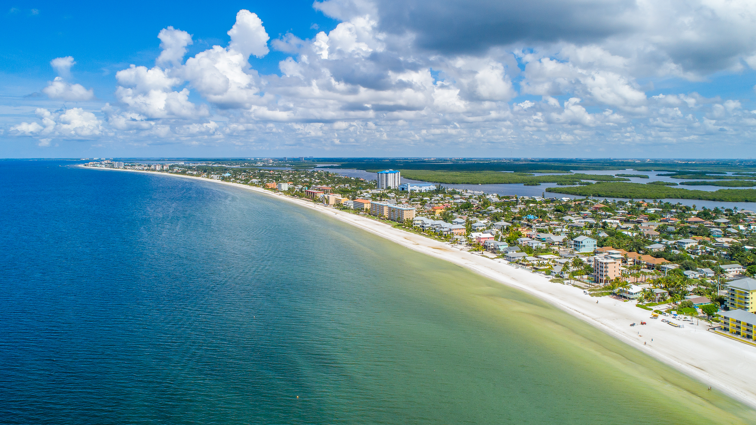 Fort Myers Beach Pre Ian Aerial Stock Photography