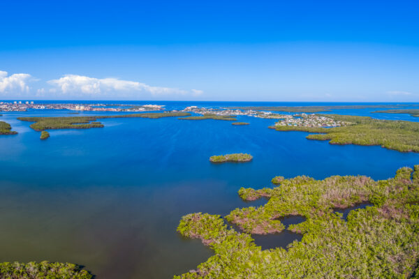 Tarpon Bay Isles of Capri Marco Island Aerial Stock Photography
