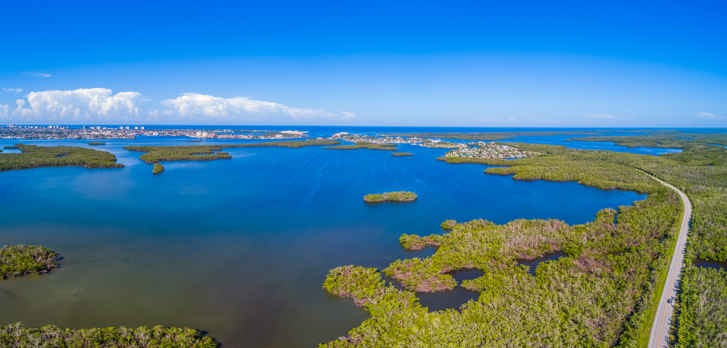 Tarpon Bay Isles of Capri Marco Island Aerial Stock Photography