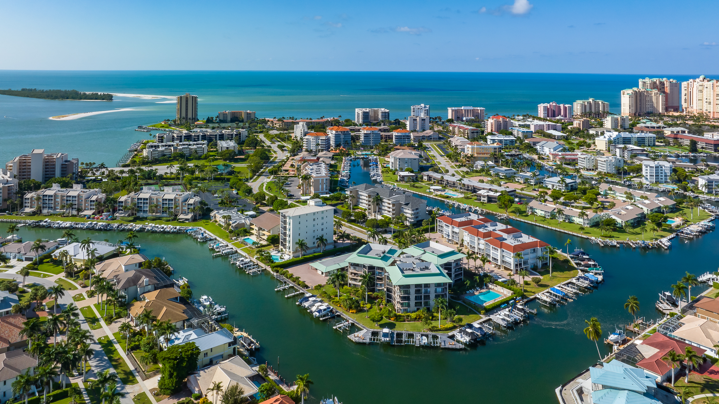 Marco Island South Aerial Stock Photography