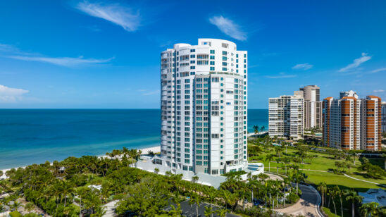 Park Shore High Rise Naples Aerial Stock Photography