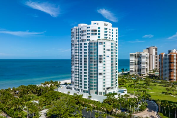 Park Shore High Rise Naples Aerial Stock Photography