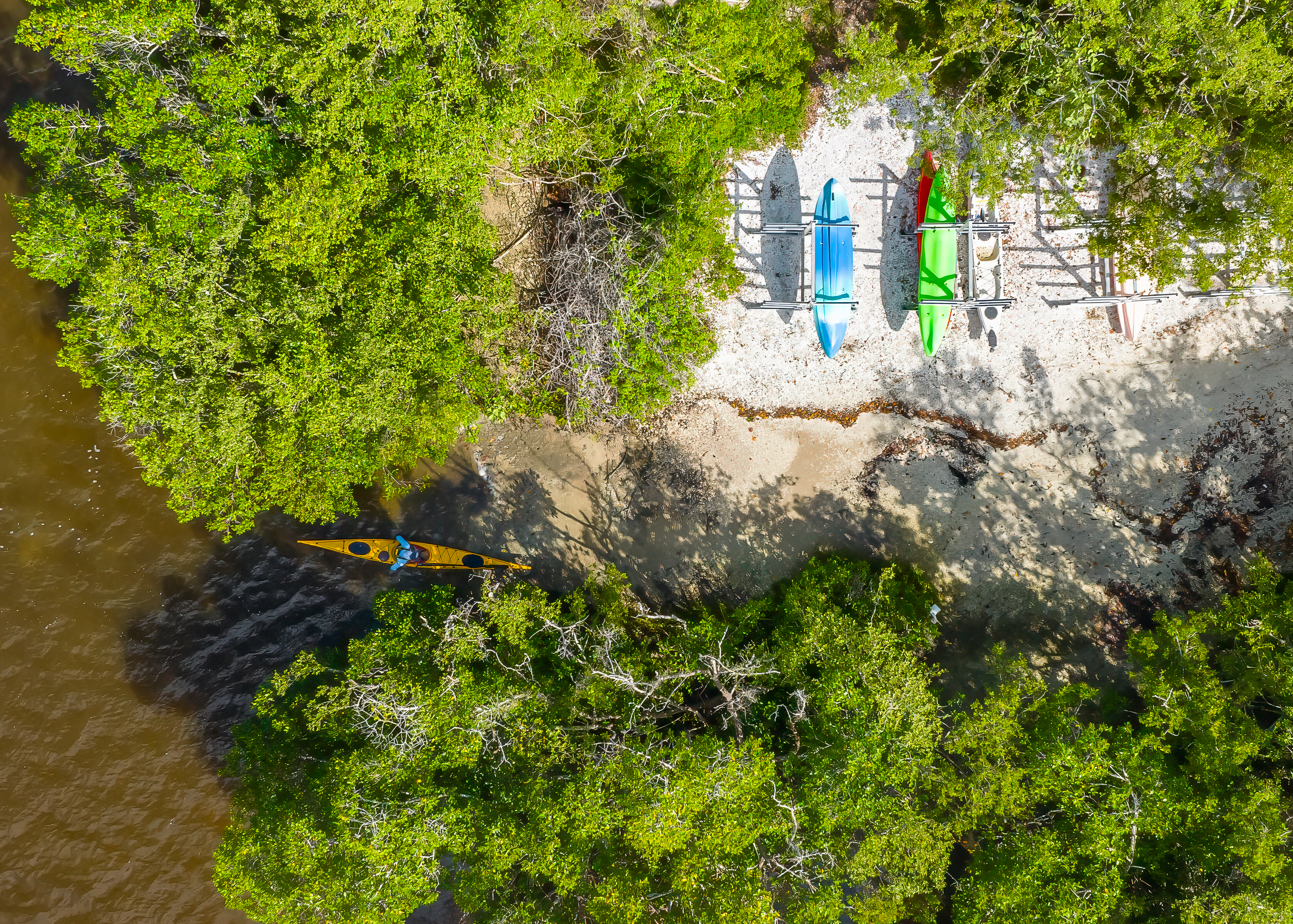 Naples Lifestyle Aerial Stock Photography_kayaking