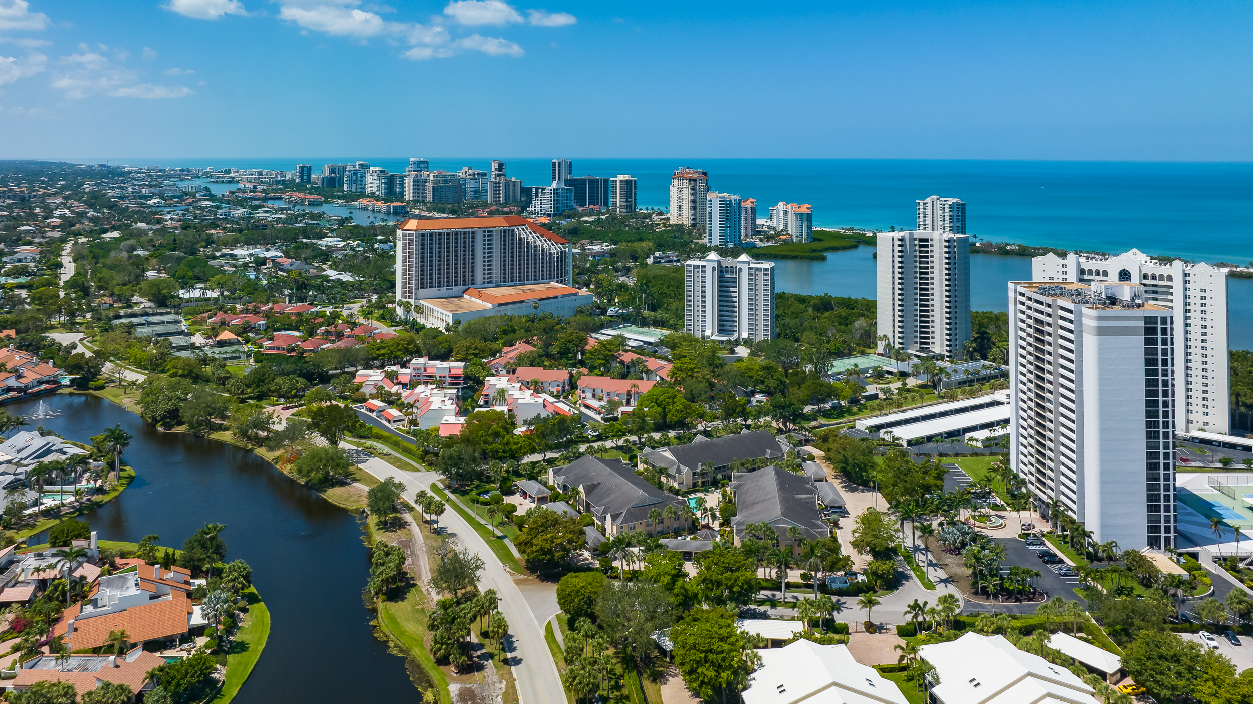 Pelican Bay Park Shore Naples Aerial Stock Photography 10